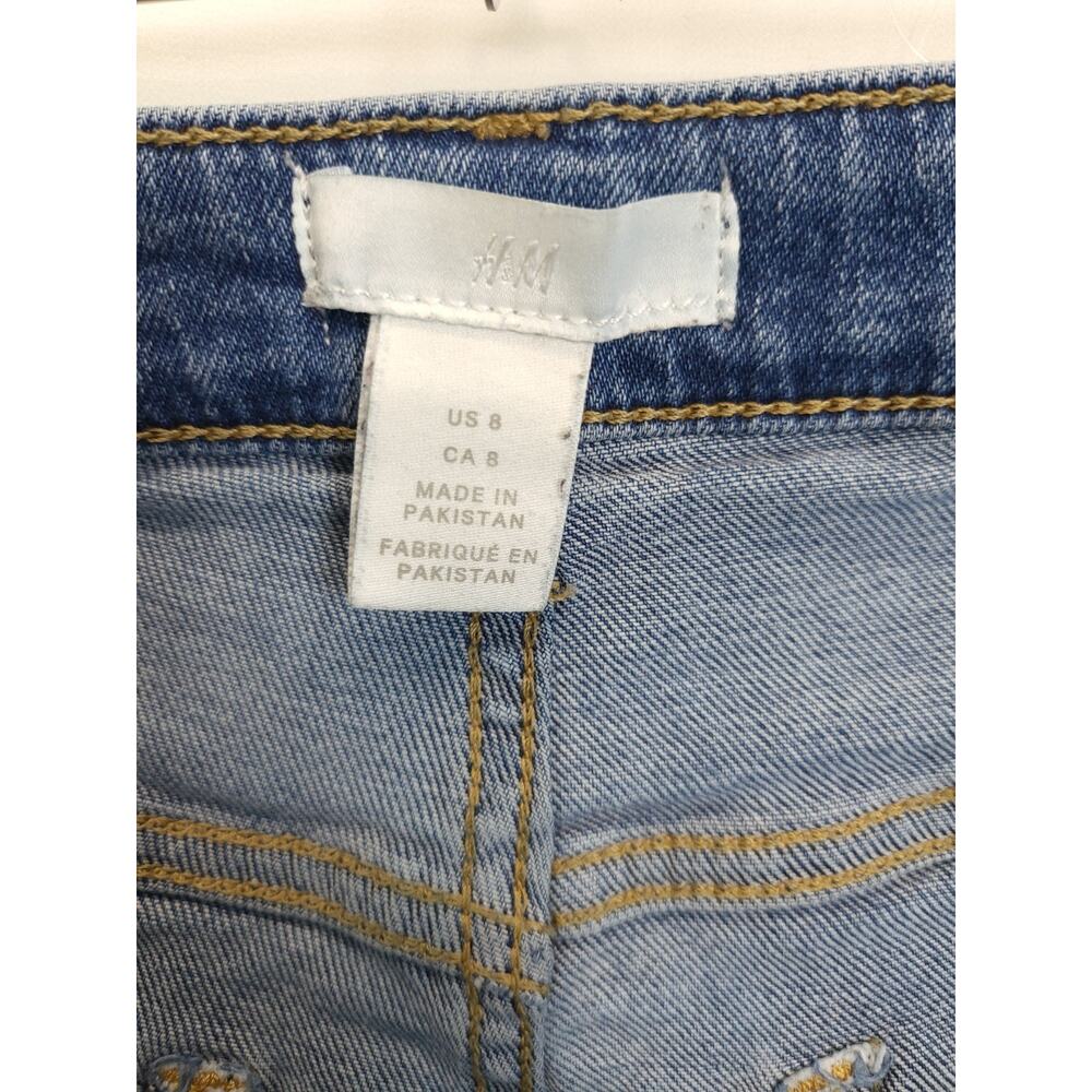 H&M Denim Shorts Cut Off Frayed Hem Women 8 / 2.5 Blue Hot Pants Beach Summer - Picture 6 of 10
